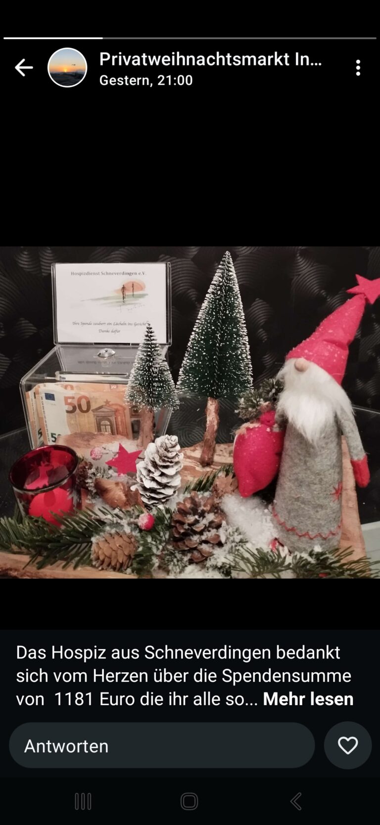 1181 Euro und viel Herz